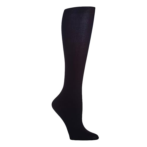 Graduated Compression Socks for Women - Black, 15-20 mmHg