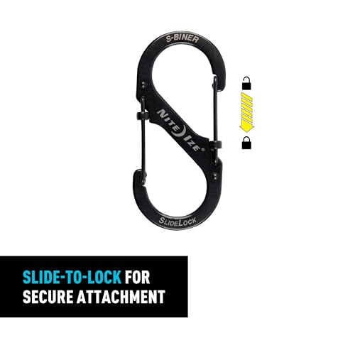 S-Biner SlideLock Stainless Steel Clip - Lockable Dual Design - Stainless
