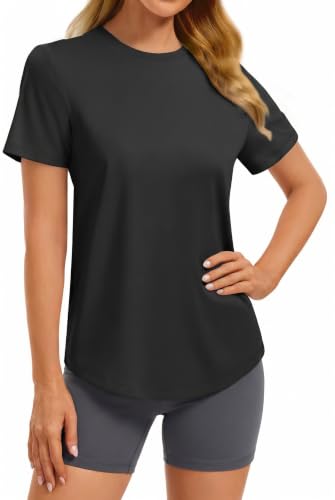 Women's Short Sleeve Workout Tee - UPF 50+, Quick Dry, Moisture-Wicking