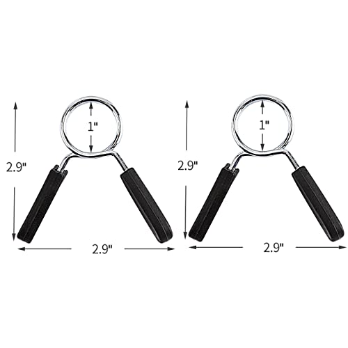 1 Inch Barbell Clamps - 4 Pack Quick-Release Weight Collars for Dumbbells