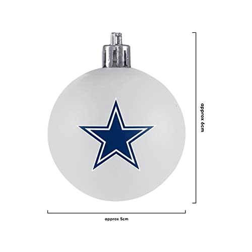 NFL Team Logo Holiday Ornament Set - Dallas Cowboys - 12-Pack