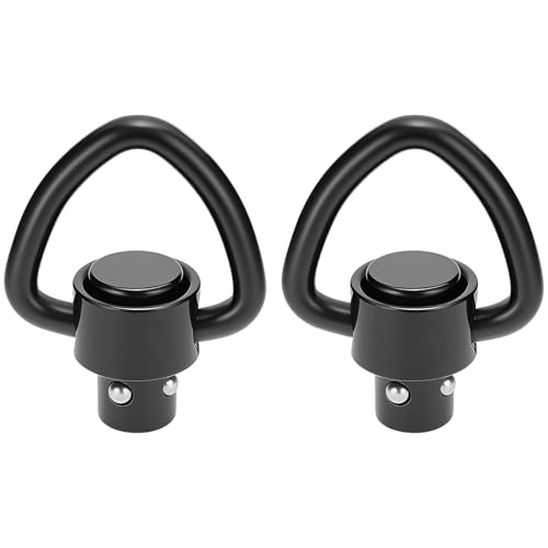 Heavy Duty Quick Detach Sling Swivels - 1 Inch D-Loop, 2 Piece Set