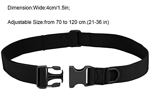 Adjustable Tactical Belt - Heavy Duty Nylon with MOLLE System - Black