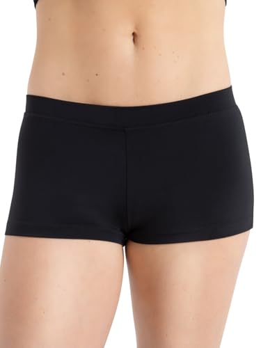 Women's Low Rise Boy Cut Dance Shorts - Black