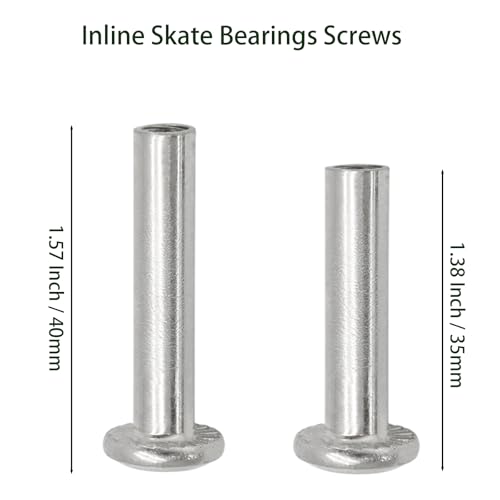 16 PCS Inline Skate Wheel Screw Set - 30mm & 35mm Hex Axles