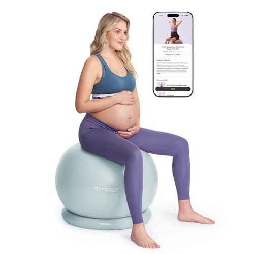 Pregnancy Ball Set with App Courses - Glacier Blue, Anti-Burst