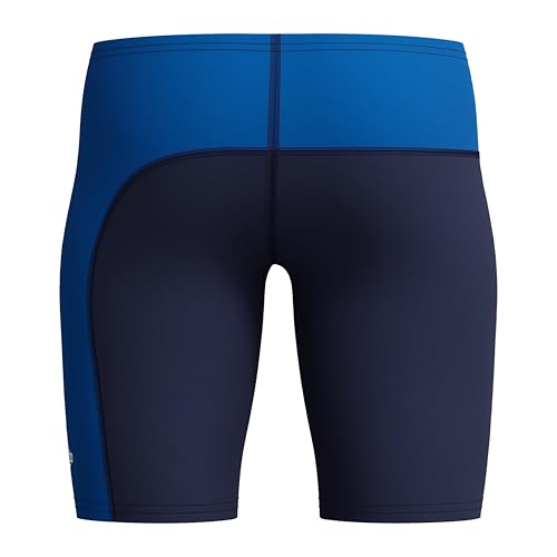 Speedo Boy's Jammer Swimsuit - Begin to Swim Solid with Block Peacoat, Quick-Dry Water Shorts