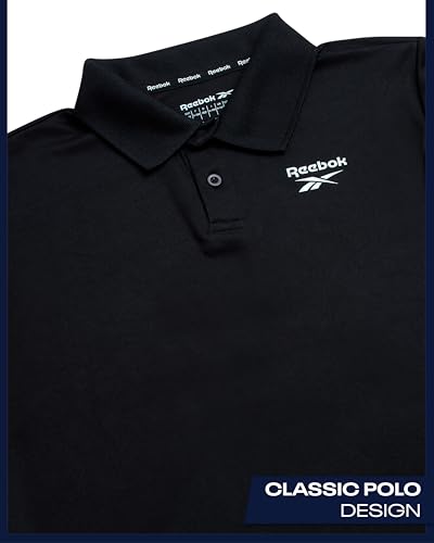 Boys Short Sleeve Golf Polo Shirt - Black, Size 8
