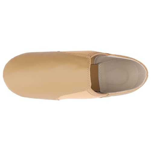 Linodes Leather Upper Jazz Dance Shoes for Women & Men - Brown, Size 14 Women / 13.5 Men