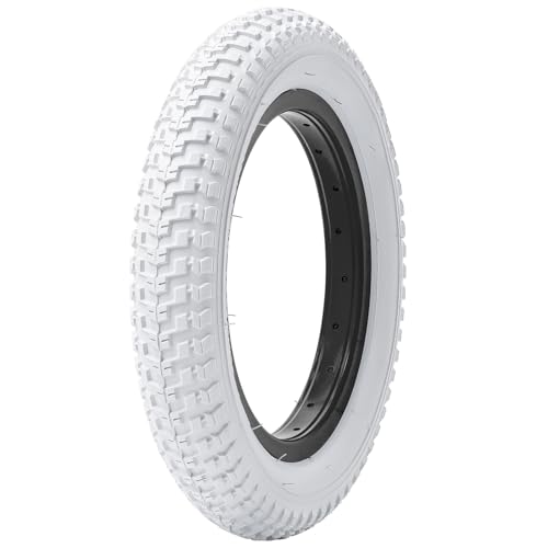 12 ½ x 2 ¼ Bike Tires & Tubes Set for Kids' Bicycles - White, Schrader Valve