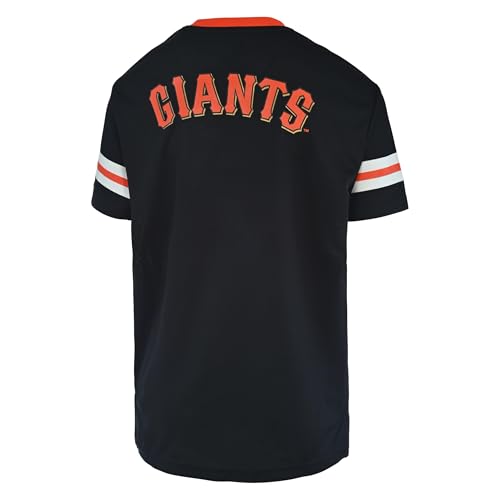 San Francisco Giants Youth Baseball Jersey 10-12 Black - MLB Kids Team Logo Official