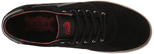 Lakai Men's Manchester Lean-M, Black/Gum Suede, 5.5 M US