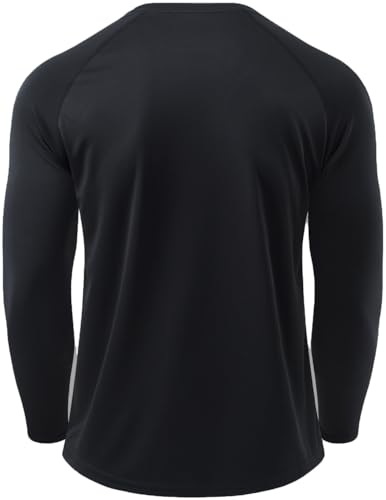 Men's Long Sleeve Quick Dry Base Layer Shirt - Medium / Black