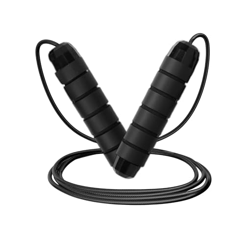 Adjustable Jump Rope for Cardio & Endurance Training - Full Black