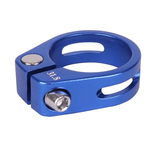 Aluminum Alloy Bike Seatpost Clamp - 31.8mm - Blue