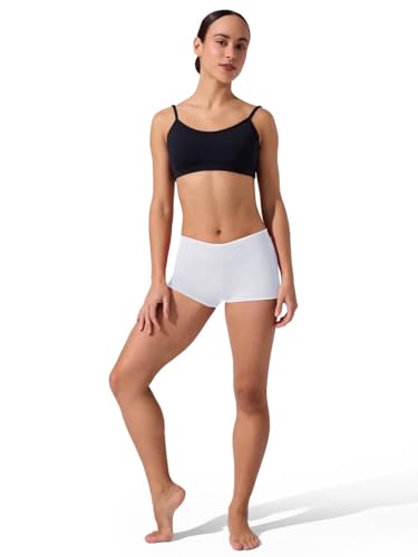 Low Rise Boy Cut Shorts for Women - Small / White