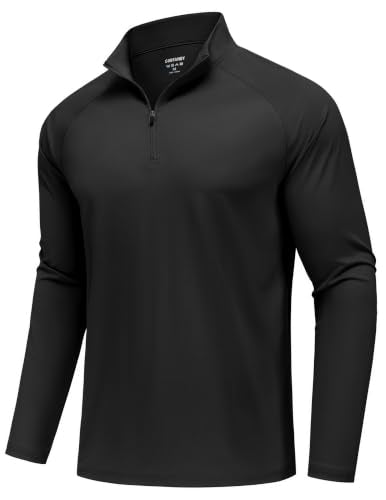 COOFANDY Men's Large Black Quarter Zip Golf Pullover Athletic Sweatshirt