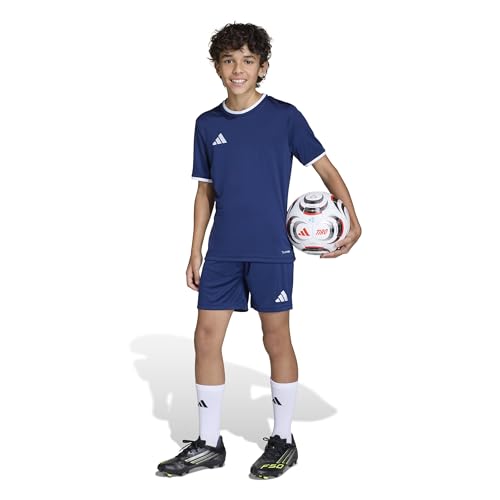 Soccer Cleats for Boys - adidas Entrada26 - Black, White - Medium / Team Navy Blue/White