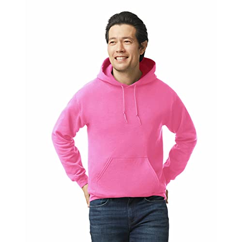 Gildan Adult Fleece Hoodie Sweatshirt G18500 1-Pack Safety Pink XL