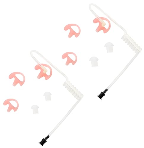 Commountain Clear Acoustic Tube for Left Ear Two-Way Radio Earpiece & Headset