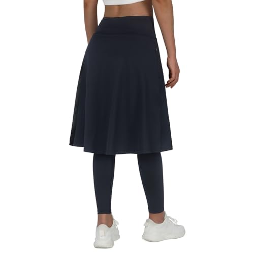 ANIVIVO Women's Skirted Leggings with Pockets - Medium Black