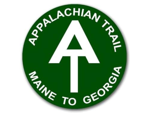 Round Green Appalachian Trail Sticker - 4 Inch Vinyl Decal