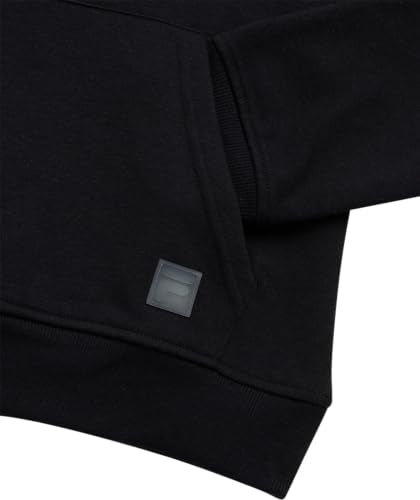 Boys Soft Fleece Pullover Hoodie - Cozy Graphic - Black Midnight / 8