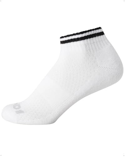 Boys Quarter Athletic Socks - Cushioned Moisture Wicking - Small-Medium White