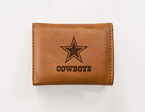 Dallas Cowboys Laser Engraved Trifold Wallet - Men's Accessory