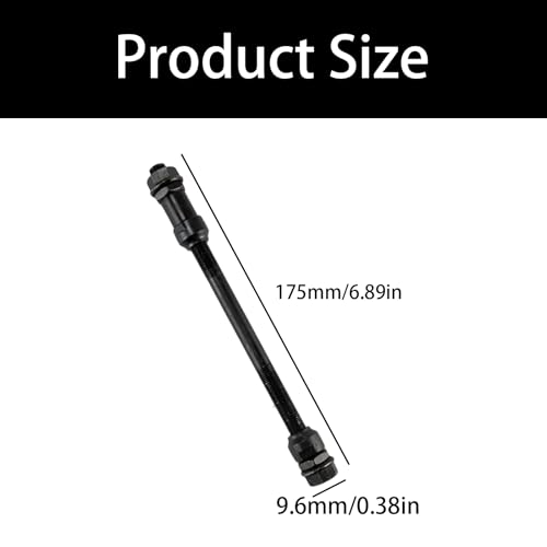 175mm Bicycle Rear Hub Axle - Durable High-Quality Metal
