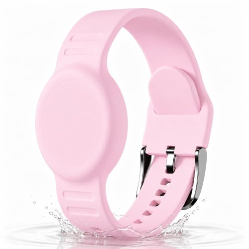 Waterproof Silicone Tracker Wristband for Kids - Light Pink, 2 Pack