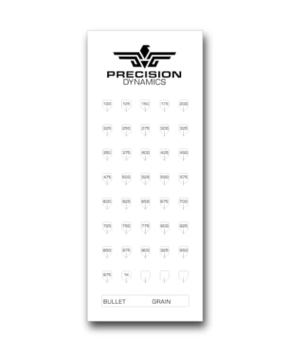 Vinyl Rifle Scope Turret Labels - 25-Yard Increments (100-1000 Yards)