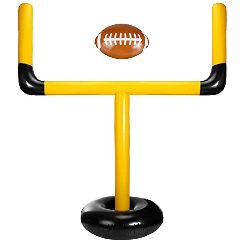 Inflatable Jumbo Football Goal Post Set - Yellow & Black