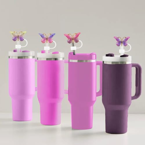 6PCS Cute Straw Toppers for Stanley Cup - Colorful Design