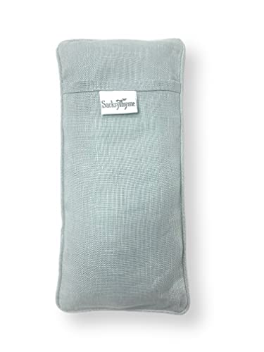Organic Linen Eye Pillow - Sage (Unscented) for Relaxation & Yoga