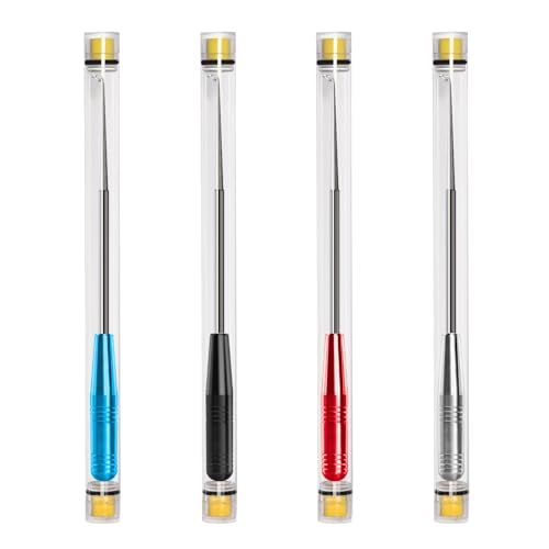 4-Piece Stainless Steel Fish Hook Remover Tool Set with Storage Tubes - Multi-color