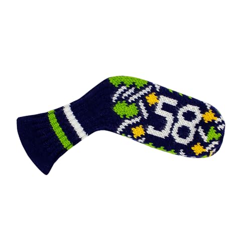 Knitted Golf Iron Head Covers - 7-Piece Set - Winter Jasmine Pattern