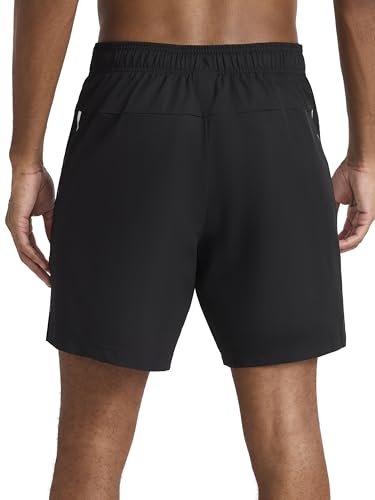 Reebok Men's Warm Up Training 7” Shorts - Large Black, Performance Stretch Fabric
