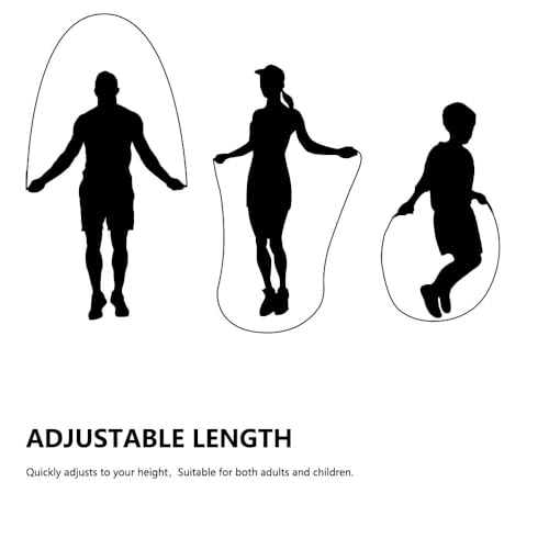 Adjustable Speed Jump Rope - Tangle-Free Steel Cable with Foam Grips - Black