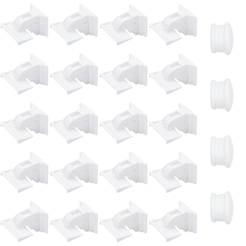 MATANA 20 Pack Magnetic Cabinet Locks Baby Proofing (20 Locks + 4 Keys) Adhesive Easy Installation, No Drilling Child Proof Cabinet Locks Magnetic Drawer Locks