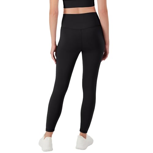 Hanes Womens 7/8 Black Leggings with Pockets, Large Size, Moisture Wicking