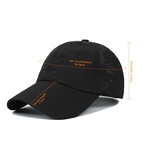Cross Ponytail Baseball Cap - Black, One Size
