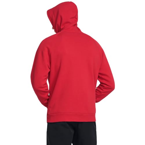 Under Armour Rival Fleece Logo Hoodie for Men - Red/Black Medium