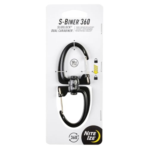 S-Biner 360 SlideLock Dual Carabiner - Swivel Clip, Size #2