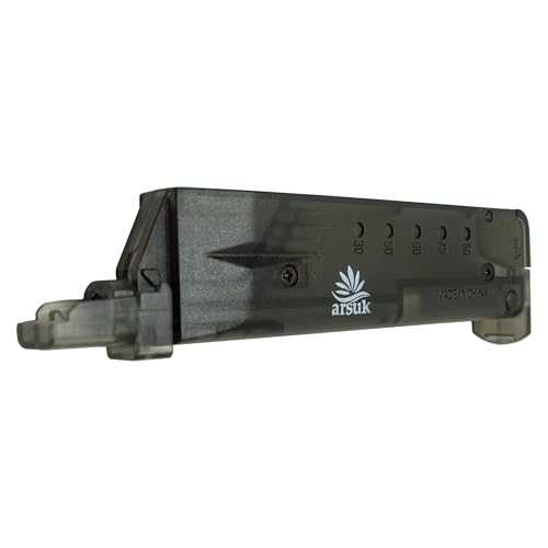 Compact 90 Round Airsoft Speed Loader with Adapter - Black