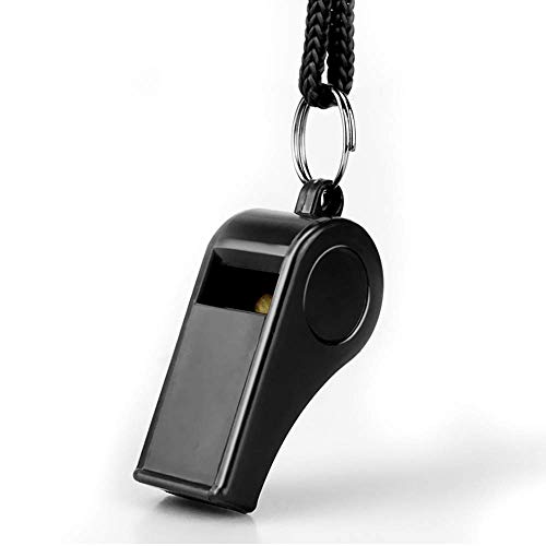 2-Pack Plastic Sports Whistles with Lanyard - Loud & Clear Sound for Coaches & Referees