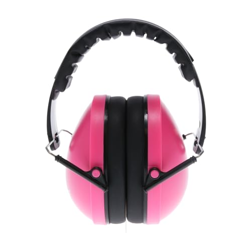 Pink Walker's Youth & Women's Folding Hearing Protection Earmuffs - Low Profile, Adjustable Headband