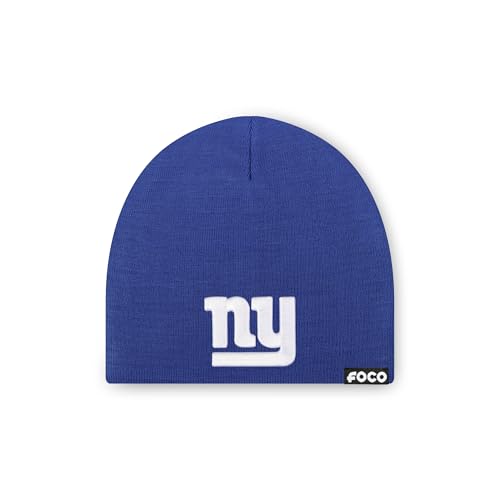 New York Giants Skull Beanie Hat - One Size Team Color