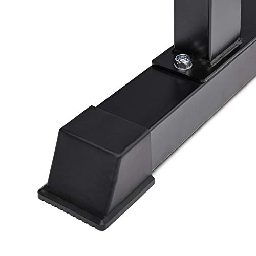 Flat Weight Bench for Home Gym - Sturdy Steel Frame, Black