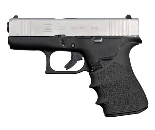 Hogue HandAll Beavertail Rubber Grip Sleeve for GLOCK 43X, 43X MOS, 48, Black - 18210